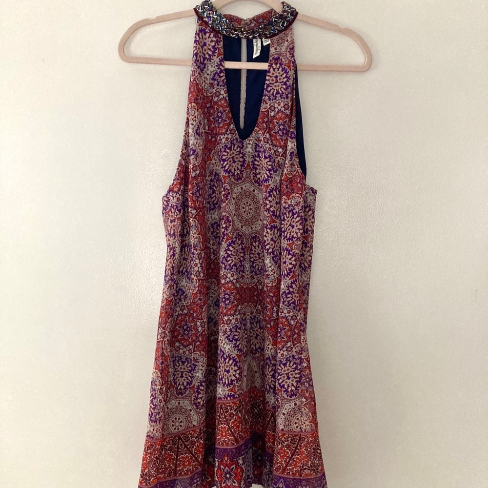 Speechless sequined choker mandala dress